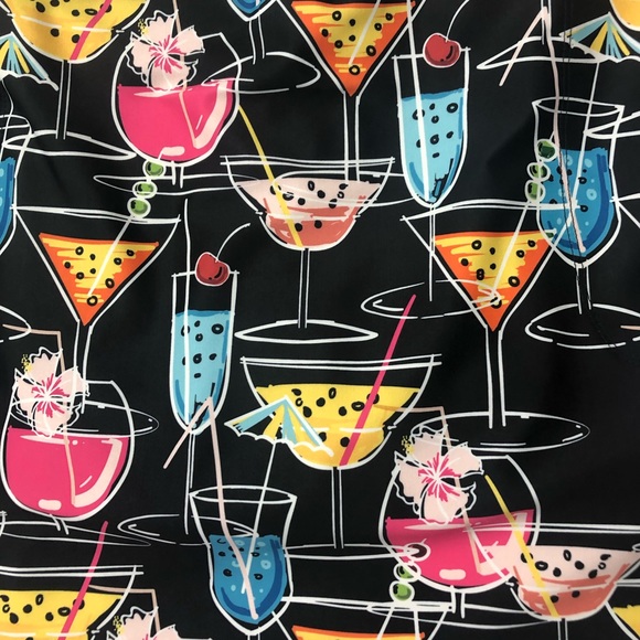 Cocktail Print Women's Skort - Picture 2 of 10